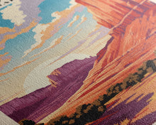 Carregar imagem no visualizador da galeria, Capitol Reef National Park Utah Travel Art, National Park Print, Minimalist Travel Art, Midcentury Modern Style Landscape Painting
