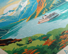 Carregar imagem no visualizador da galeria, Glacier Bay National Park Travel Poster Art, Canvas Print Wall Art, Alaska Travel Art, Midcentury Modern Travel Decor, MCM Wall Art
