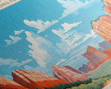 Carregar imagem no visualizador da galeria, Capitol Reef National Park, Panoramic Utah Travel Art, National Park Print, Minimalist Travel Art, Midcentury Modern Style Landscape
