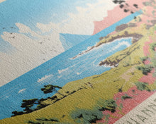 Cargar imagen en el visor de la galería, Channel Islands National Park Panoramic California Travel Art, National Park Print, Minimalist Travel Art, Midcentury Modern Style Landscape
