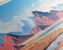 Load image into Gallery viewer, Death Valley National Park, Panoramic California Travel Art, National Park Print, Minimalist Travel Art, Midcentury Modern Style Landscape
