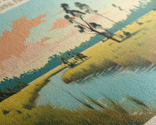 Carregar imagem no visualizador da galeria, Everglades National Park, Panoramic Florida Travel Art, National Park Print, Minimalist Travel Art, Midcentury Modern Style Landscape
