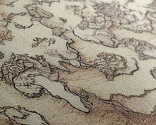 Load image into Gallery viewer, RPG World Map Concept Art, Ready To Hang Canvas Print, Panoramic Art, Extra Wide Wall Decor, Cool Mancave Art, D&amp;D, DND
