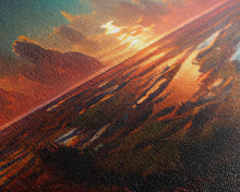 Load image into Gallery viewer, Ocean At Sunset, Lakehouse Wall Decor, 3 Piece Canvas Decor, 3 Piece Wall Art, Ready To Hang Canvas Prints
