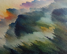 Load image into Gallery viewer, Dramatic Watercolor Sunset Landscape Abstract, Landscape Art, 3 Piece Canvas Decor, 3 Piece Wall Art, Ready To Hang Canvas Prints
