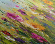 Carregar imagem no visualizador da galeria, Framed Canvas Print of Original painting, Large wall art, Boho wall décor, Flower painting, Home decor, Modern art, Bedroom decor, Panoramic
