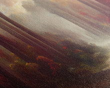 Load image into Gallery viewer, Hazy Forest Fantasy Art, Ready To Hang Canvas Print, Panoramic Art, Fog Covered Forest High Fantasy RPG Concept Art
