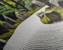 Load image into Gallery viewer, Zen Garden Art, Framed Canvas Print, Meditation Center Wall Decor, Lobby Art, Entryway Decor, Calming Meditation Art
