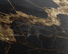 Cargar imagen en el visor de la galería, Black and Gold Marble Canvas Wall Art, Abstract Canvas Art, Panoramic Art, Large Wall Art, Marble Wall Decor, Large Canvas Art, Modern Art
