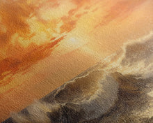 Load image into Gallery viewer, Framed Wall Art Print Set Sunset Horizon on Beach Shore Nature Ocean Oil Painting Nautical Scenic Colorful Multicolor Ultra
