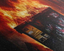 Carregar imagem no visualizador da galeria, A Bigger Dumpster Fire, Panoramic Canvas Print, Framed Wall Art, Wall Decor, Graffiti Art
