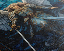 Carregar imagem no visualizador da galeria, Angel, Angel Warrior, Fantasy Art, Canvas Print, Wall Hanging, Portrait Art, Stained Glass Art, Christian Wall Decor, Country Wall Art
