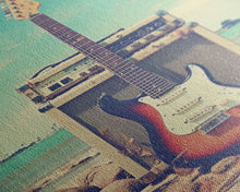 Load image into Gallery viewer, Electric Guitar, Guitar Wall Art, Music Wall Art, Canvas Print, Wall Hanging, Portrait Art, Guitar Player Gift, Music Wall Decor, Beach Art
