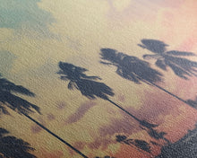 Load image into Gallery viewer, Distressed Old Photo Of Miami Beaches In the 1980s - Framed Canvas Print - Photography Print - Vaporwave Aesthetic Wall Art
