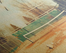 Carregar imagem no visualizador da galeria, An Abandoned Tennis Court - Old Found Footage Photography - Framed Canvas Print - Urban Decay - Vaporwave Wall Art
