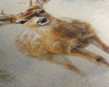 Carregar imagem no visualizador da galeria, Cute Buck Wearing A Santa Hat, Christmas Decor, Woodland Animals, Christmas Wall Art, Winter Decor, Holiday Decor, Seasonal Decor, Cute Deer
