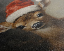 Carregar imagem no visualizador da galeria, Cute Christmas Deer - Farmhouse Christmas Decor - Fawn Dressed For Christmas - Xmas Decor - Christmas Wall Art- Holiday Decorations
