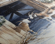 Cargar imagen en el visor de la galería, Cute Goats In The Winter, Rustic Farmhouse Wall Art, Holiday Gift, Gallery Wall Decor, Winter Vibes, Christmas 2024 Wall Art
