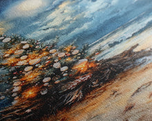 Load image into Gallery viewer, Christmas Tree On The Beach, Framed Canvas Print, gallery wall, Christmas Poster, Xmas Prints
