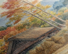 Carregar imagem no visualizador da galeria, Fall Hay harvest, framed canvas print, autumn decor, fall wall art
