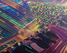 Load image into Gallery viewer, Elegant Christmas Ball Scene with Large Decorated Tree and Holiday Party, Perfect for Framed Canvas Print and Christmas Wall Art
