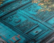 Cargar imagen en el visor de la galería, Change23 Mexican Wall Art, Colorful Mexican Door Architecture Painting Framed Canvas Print, Traditional Hacienda Architecture, Ready To Hang
