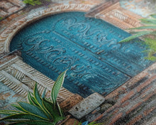 Cargar imagen en el visor de la galería, Change324 Mexican Wall Art, Framed Canvas Print, Old Town Mexico Architecture Wall Art, Framed Art
