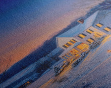 Load image into Gallery viewer, Cozy Snowy House Winter Landscape Framed Canvas Print Wall Art Christmas Decor, Country Christmas Art Gift, Winter Wonderland Art
