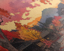 Carregar imagem no visualizador da galeria, Fall farmhouse wall art, moody landscape, canvas print, rustic Christmas decor, holiday decor, gallery wall, seasonal wall art
