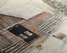 Cargar imagen en el visor de la galería, Christmas Barn Snow Sheep Canvas Print Christmas Farmhouse Decor Rustic Christmas Wall Art Framed Canvas Print Christmas Outdoor Decor
