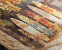 Carregar imagem no visualizador da galeria, Autumn surfboards art, canvas print featuring surfboards with fall leaves, cozy fall home decor, rustic wall art, autumn vacation gift idea
