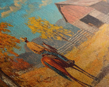 Load image into Gallery viewer, Cowboy Horse Autumn River Framed Canvas Print Perfect Above Sofa Fall Cowboy Art Moody Landscape Fall Western Wall Art
