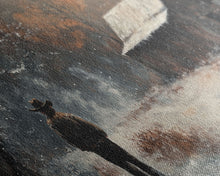 Load image into Gallery viewer, Cowboy On The Farm, Framed Canvas Print Fall Cowboy Wall Art Above Sofa Decor Moody Fall Western Wall Art
