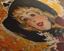 Carregar imagem no visualizador da galeria, Cute Fall Cowgirl Amongst The Autumn Leaves, Gift or Autumn Decor, Perfect Addition to Home and Office Interiors
