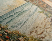 Load image into Gallery viewer, Christmas Tree Beside Rustic Beach House Coastal Holiday Scene Framed Canvas Print, Beach Christmas Wall Art And Decor
