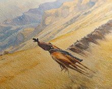 Load image into Gallery viewer, Cowboy On Snowy Path Framed Canvas Print Tall Art Winter Wonderland Western Christmas Decor Rustic Winter Wall Art Gift Cowboy Holiday Gift
