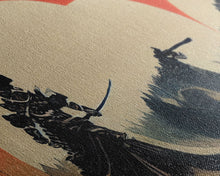 Load image into Gallery viewer, Japanese Samurai Fighting A Tidal Wave, ready to hang canvas print wall art, framed canvas wall art, mancave decor
