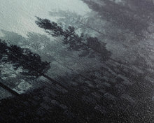 Load image into Gallery viewer, Creepy Haunted Cemetery, Spooky Halloween Art, Graveyard, ready to hang canvas print wall art, Black And White Art, Halloween Decor
