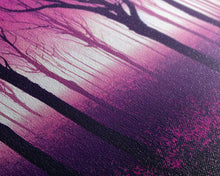 Load image into Gallery viewer, Purple Haunted Forest, Surreal Abstract Trippy Psychedelic Art, Ready To Hang Canvas Print, Framed Wall Art
