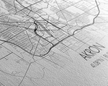 Carregar imagem no visualizador da galeria, Akron Street Map, Ohio Map, Map Print, Modern Art, Wall Art, Canvas Print, Wall Hanging, Office Wall Décor, Couples Gift, City Map Canvas

