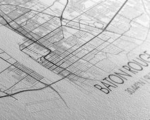 Load image into Gallery viewer, Baton Rouge Street Map, Louisiana Map, Map Print, Modern Art, Wall Art, Canvas Print, Realtor Gift, Wall Art Above Bed, Home Wall Décor
