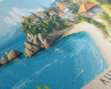 Carregar imagem no visualizador da galeria, Ahtopol, Bulgaria Panoramic Beach Print, Vacation Gift, Bulgaria Wall Art, Beach Painting, Beach Decor, Beach Painting
