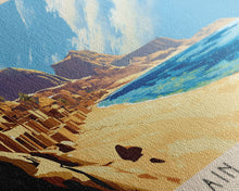 Carregar imagem no visualizador da galeria, Ain Sokhna, Egypt Panoramic Print, Vacation Gift, Egypt Wall Art, Beach Painting, Beach Decor, Large Wall Art, Wood Frame Art
