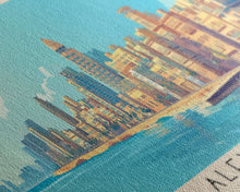 Carregar imagem no visualizador da galeria, Alexandria, Egypt Panoramic Beach Print, Vacation Gift, Egypt Wall Art, Beach Painting, Beach Decor, Beach Painting
