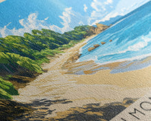 Carregar imagem no visualizador da galeria, Almonta Beach, Australia Panoramic Beach Print, Vacation Gift, Australia Wall Art, Framed Canvas Print, Framed Beach Painting
