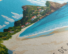 Carregar imagem no visualizador da galeria, Anse de Grande Saline, St. Barths Panoramic Print, Vacation Gift, St. Barths Wall Art, Beach Painting, Beach Decor, Large Wall Art, Wood Frame Art
