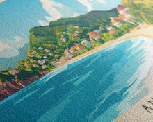 Carregar imagem no visualizador da galeria, Antigua, Antigua and Barbuda Panoramic Print, Vacation Gift, Antigua and Barbuda Wall Art, Beach Painting, Beach Decor, Large Wall Art, Wood Frame Art
