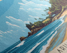 Carregar imagem no visualizador da galeria, Arugam Bay, Sri Lanka Panoramic Beach Print, Vacation Gift, Sri Lanka Wall Art, Framed Canvas Print, Framed Beach Painting
