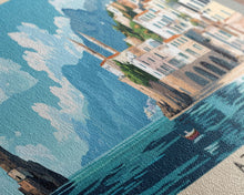 Carregar imagem no visualizador da galeria, Atrani, Italy Panoramic Print, Vacation Gift, Italy Wall Art, Beach Painting, Beach Decor, Beach Or Lakehouse Art
