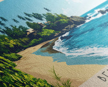Load image into Gallery viewer, Bentota, Sri Lanka Panoramic Beach Print, Vacation Gift, Sri Lanka Wall Art, Framed Canvas Print, Framed Beach Painting
